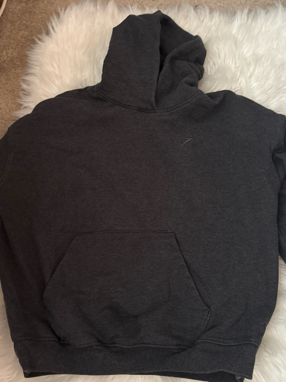 Women's Gymshark Charcoal Gray Hoodie Sweatshirt - Classic Pullover